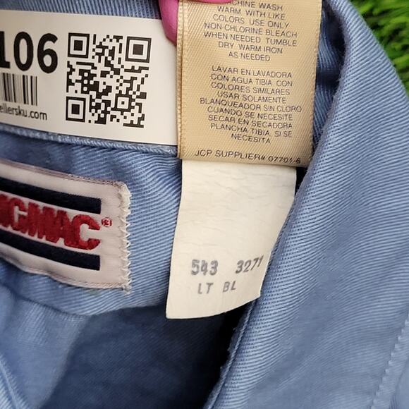 Vintage 80s Big-Mac Workwear Button Shirt M/L 22x29 Utility - Picture 8 of 10